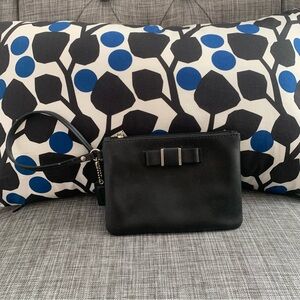 Coach black wristlet